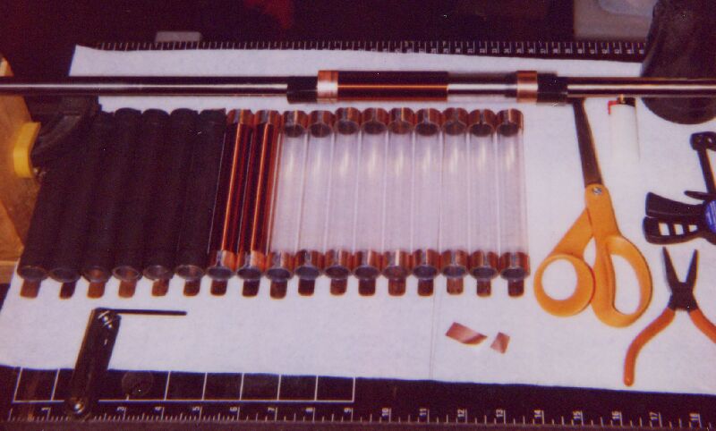 Inductors for Marx generator being wound.