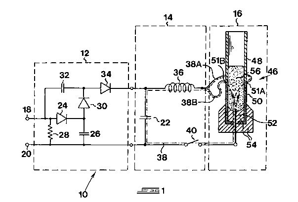 Figure 1 from the Liquid Projectile Launcher patent.